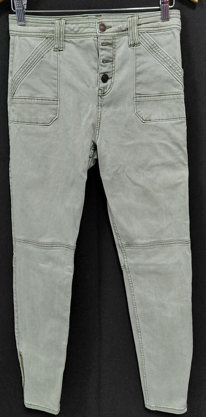 Abercrombie & Fitch Green Skinny Pants Solid Knit Women Size 8